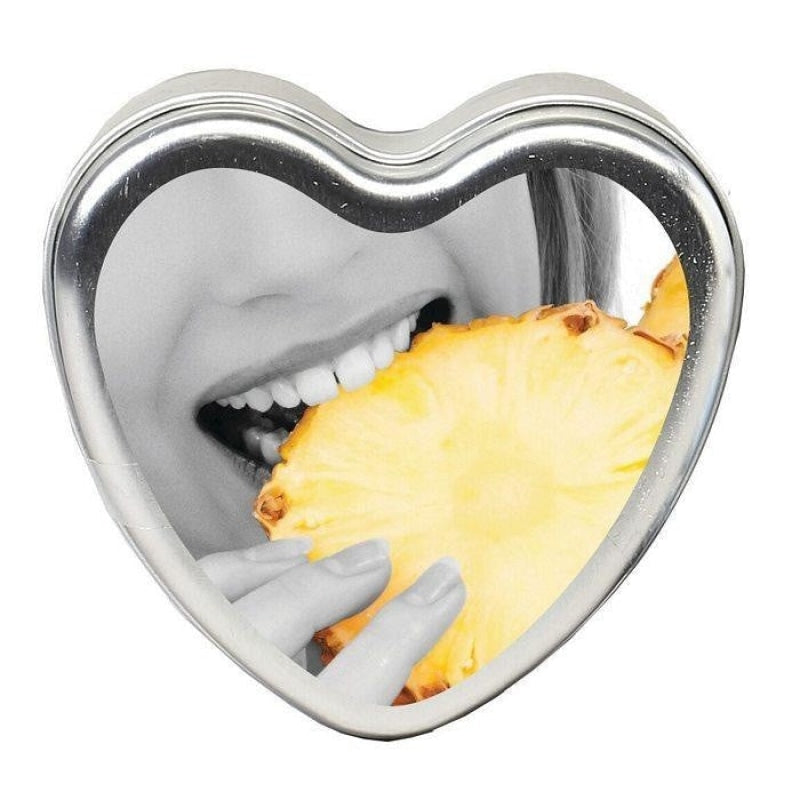 Heart Pineapple Breeze 3-in-1 Massage Candle 4.7 Oz Intimates Adult Boutique