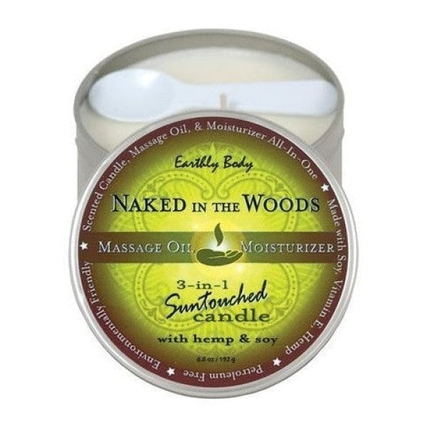 Massage Candle 3 In 1 Naked In The Woods 6 oz - Bath & Body Essentials Intimates Adult Boutique