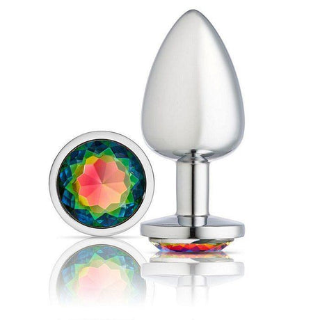 Cloud 9 Gems Silver Chromed Anal Plug Large Intimates Adult Boutique