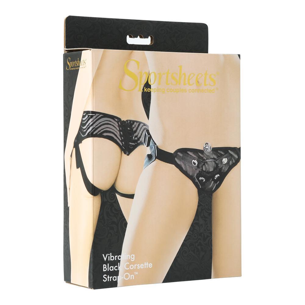 Corsette Harness Black Vibrating Intimates Adult Boutique