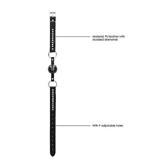 Diamond Studded Breathable Ball Gag Intimates Adult Boutique