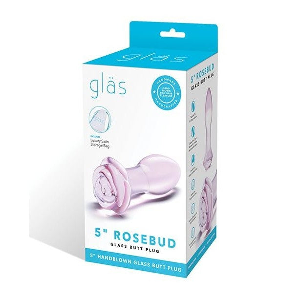 Glas 5 Rosebud Glass Butt Plug Intimates Adult Boutique