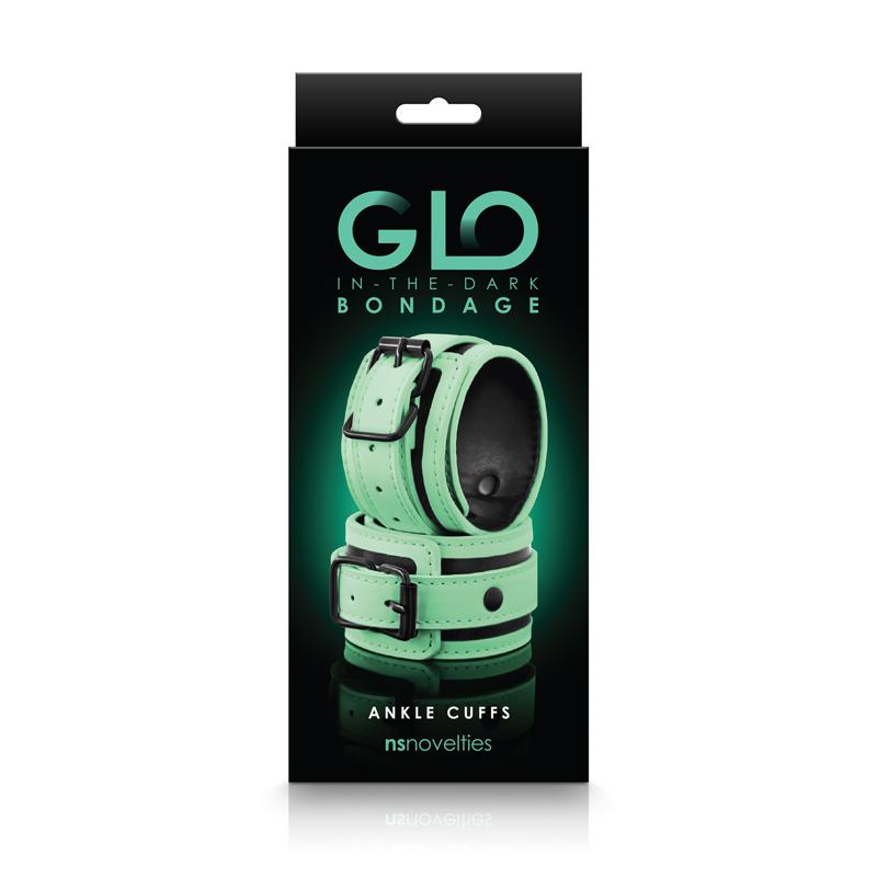 Glo Bondage Ankle Cuffs Green Intimates Adult Boutique
