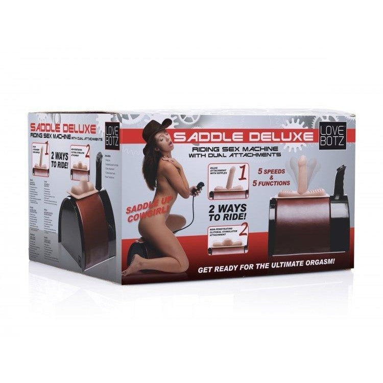 Lovebotz Saddle Deluxe Riding Sex Machine W-dual Attachments Intimates Adult Boutique