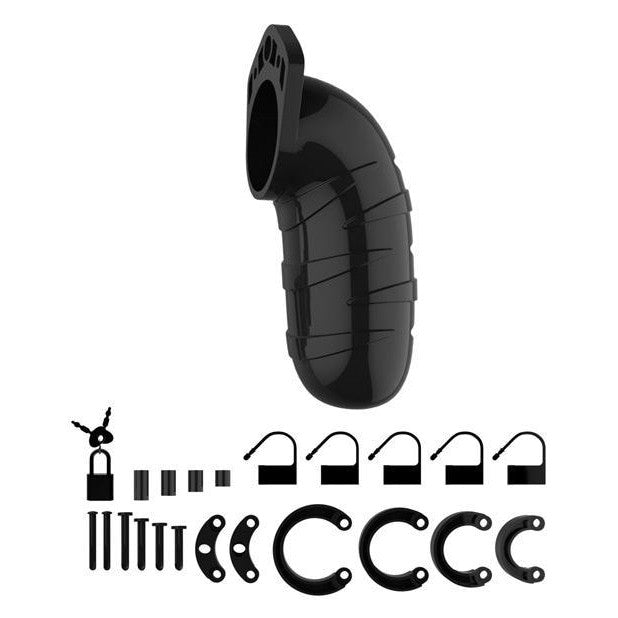 Mancage Chastity 5.5in Black Model 05 Intimates Adult Boutique