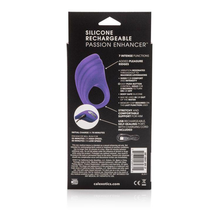 Passion Enhancer Silicone Rechargeable Purple Intimates Adult Boutique