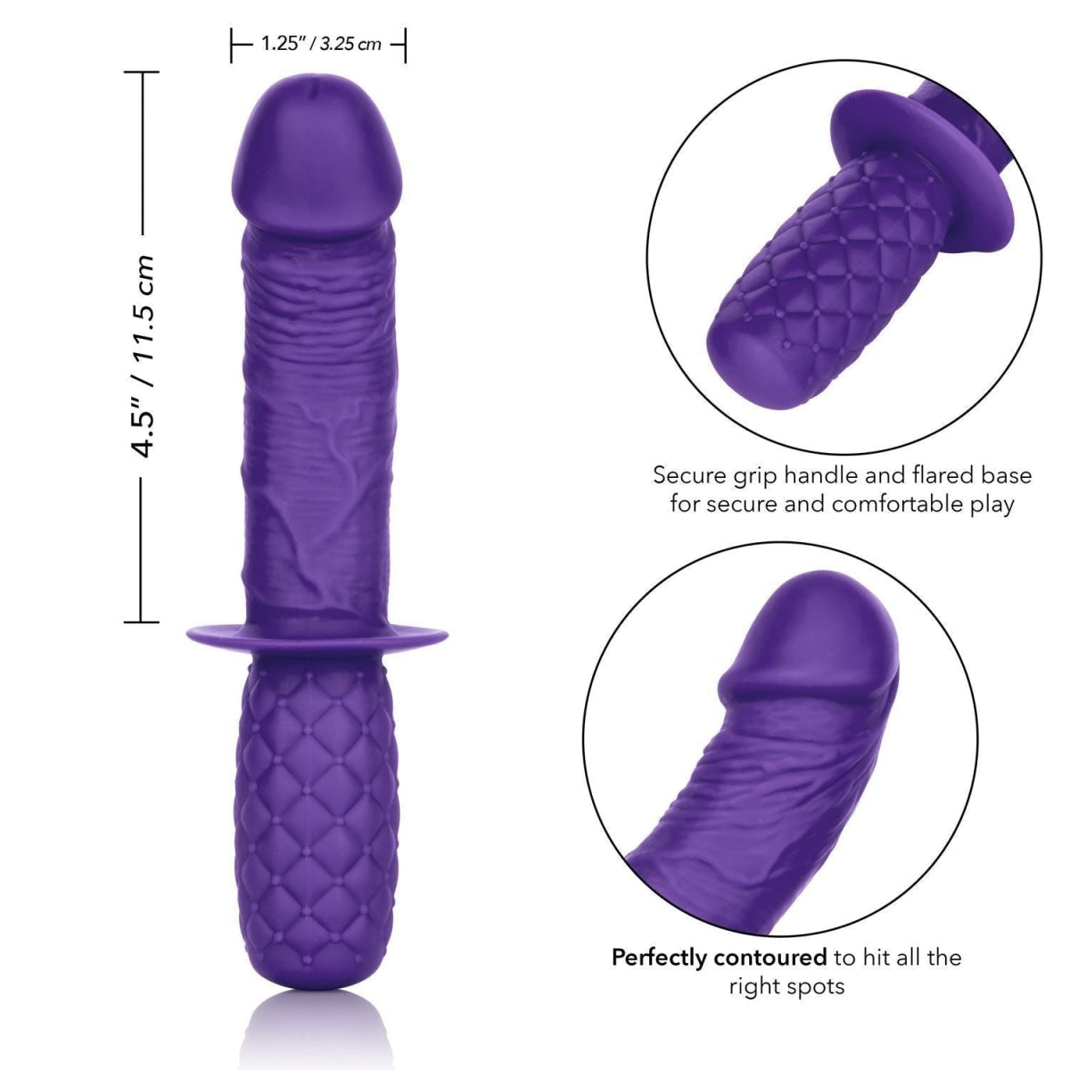 Silicone Grip Thruster Purple Intimates Adult Boutique