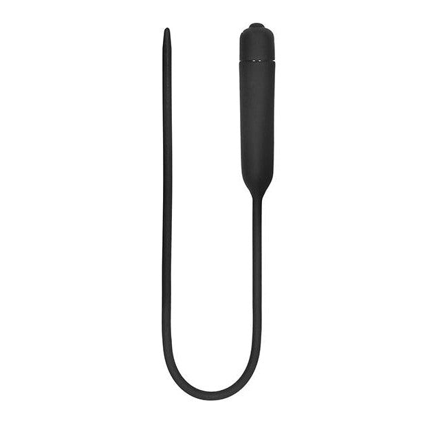 Silicone Vibrating Bullet Plug Extra Long Urethral Sounding Black Intimates Adult Boutique