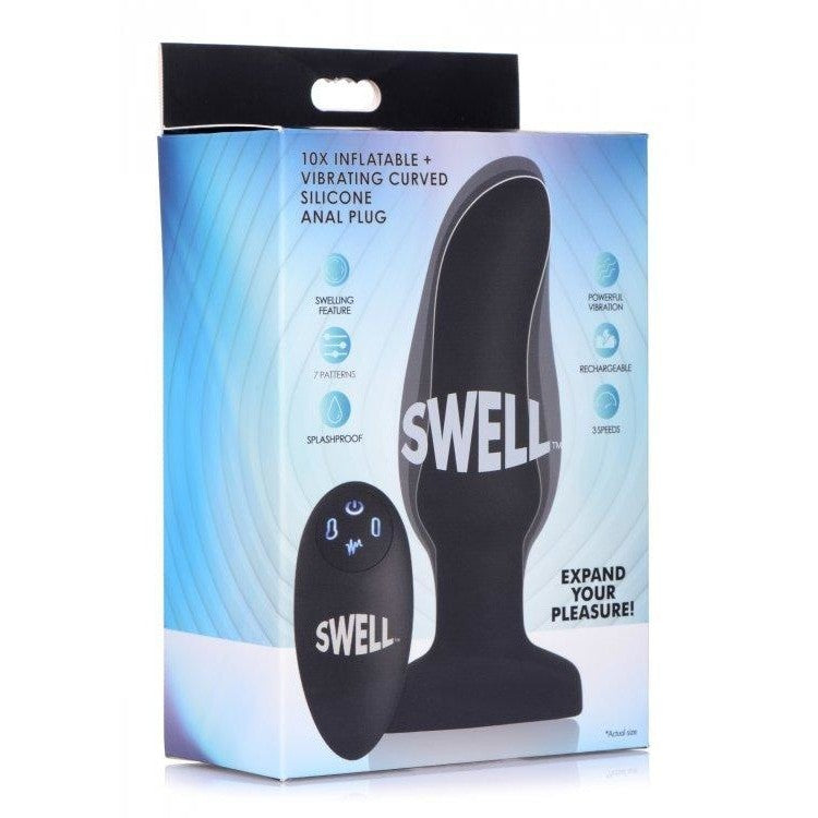 Swell 10x Silicone Inflatable & Vibrating Anal Butt Plug | Anal Toys Intimates Adult Boutique