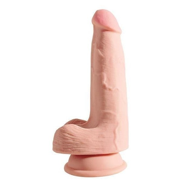 King Cock Plus 5 In Triple Density Cock W- Balls Light Intimates Adult Boutique
