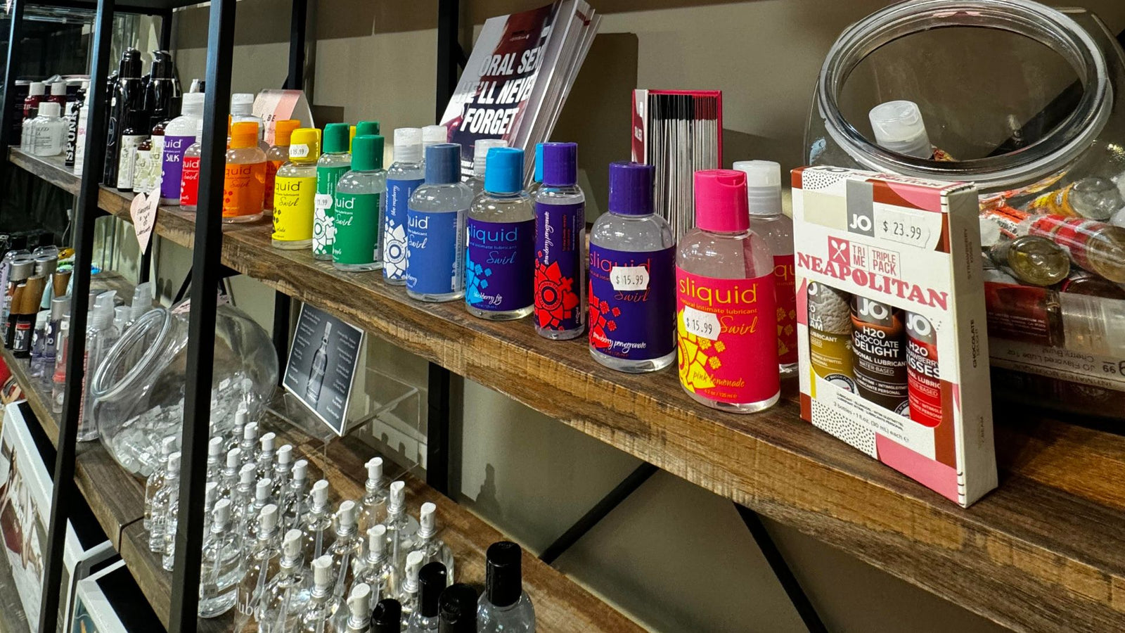 Personal lubricants at Intimates Adult Boutique, Flavored lubes, lubes, hybrid lubes, sexual wellness