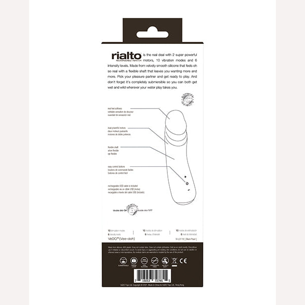 Vedo Rialto Rechargeable Vibe Pearl Black