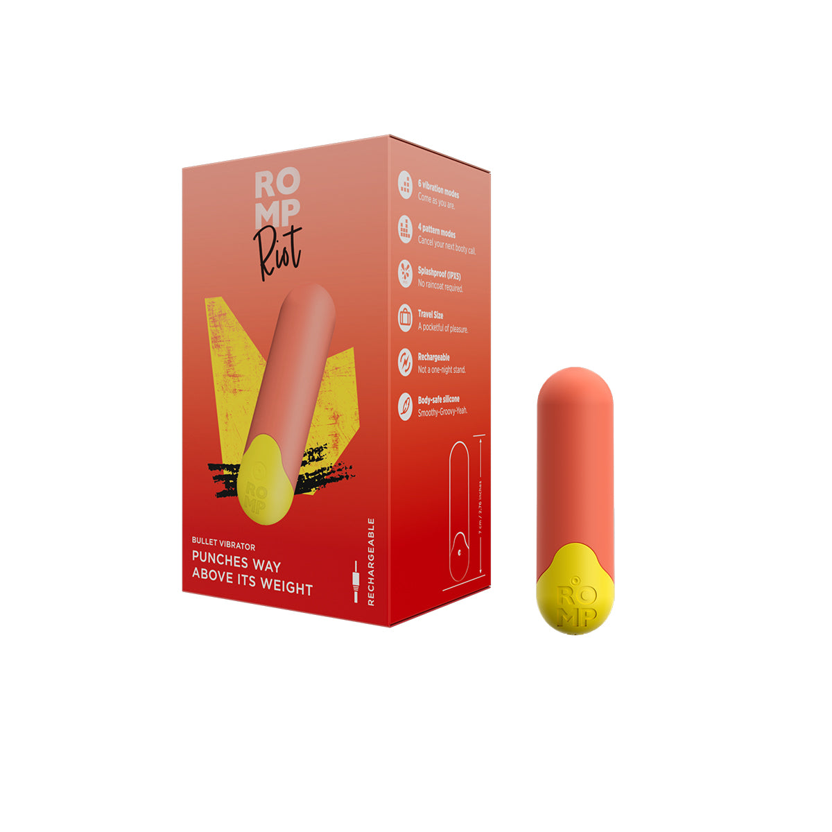 ROMP Riot Bullet Vibrator - Orange