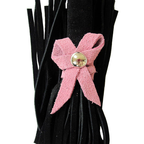 Love Knot Mini Flogger w- Bow - Black w-Pink Bow Intimates Adult Boutique