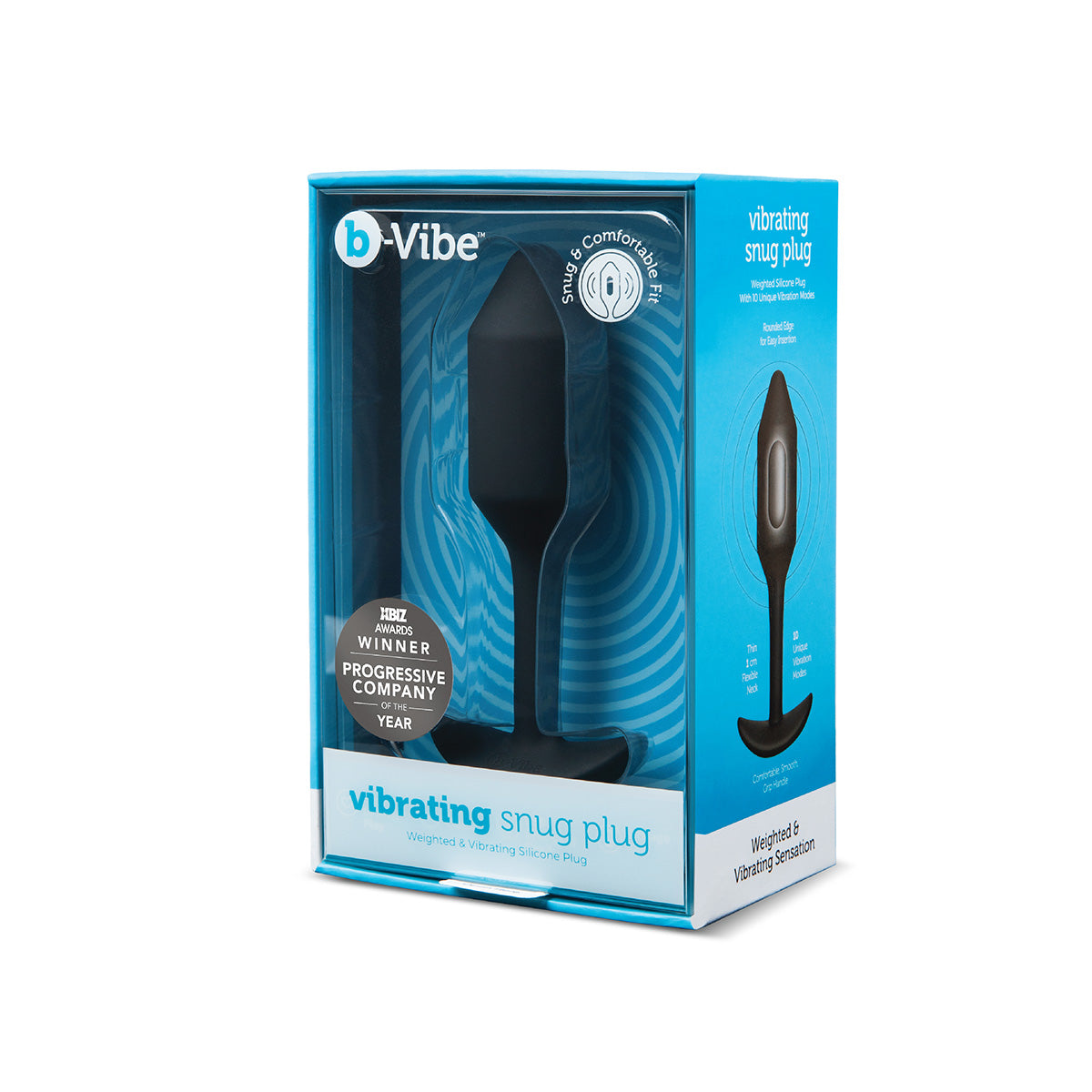 B-Vibe Vibrating Snug Plug 2 (M) - Black Intimates Adult Boutique