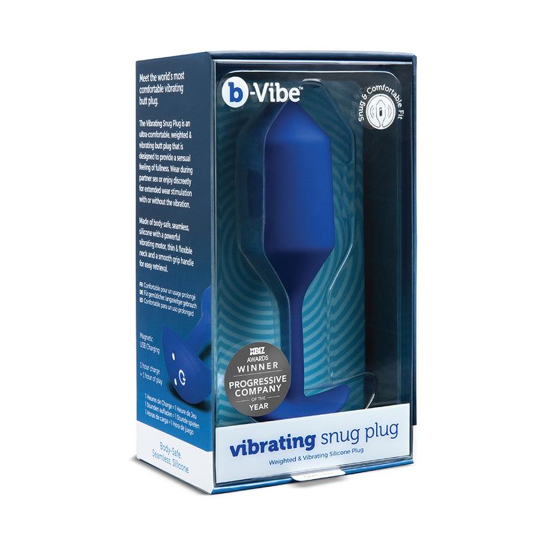 B-Vibe Vibrating Snug Plug 4 (XL) - Navy