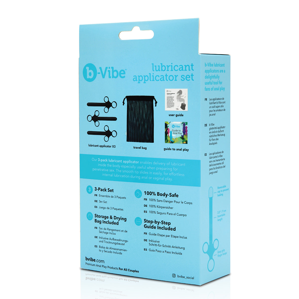 B-Vibe Lubricant Applicator 3pc Set Intimates Adult Boutique