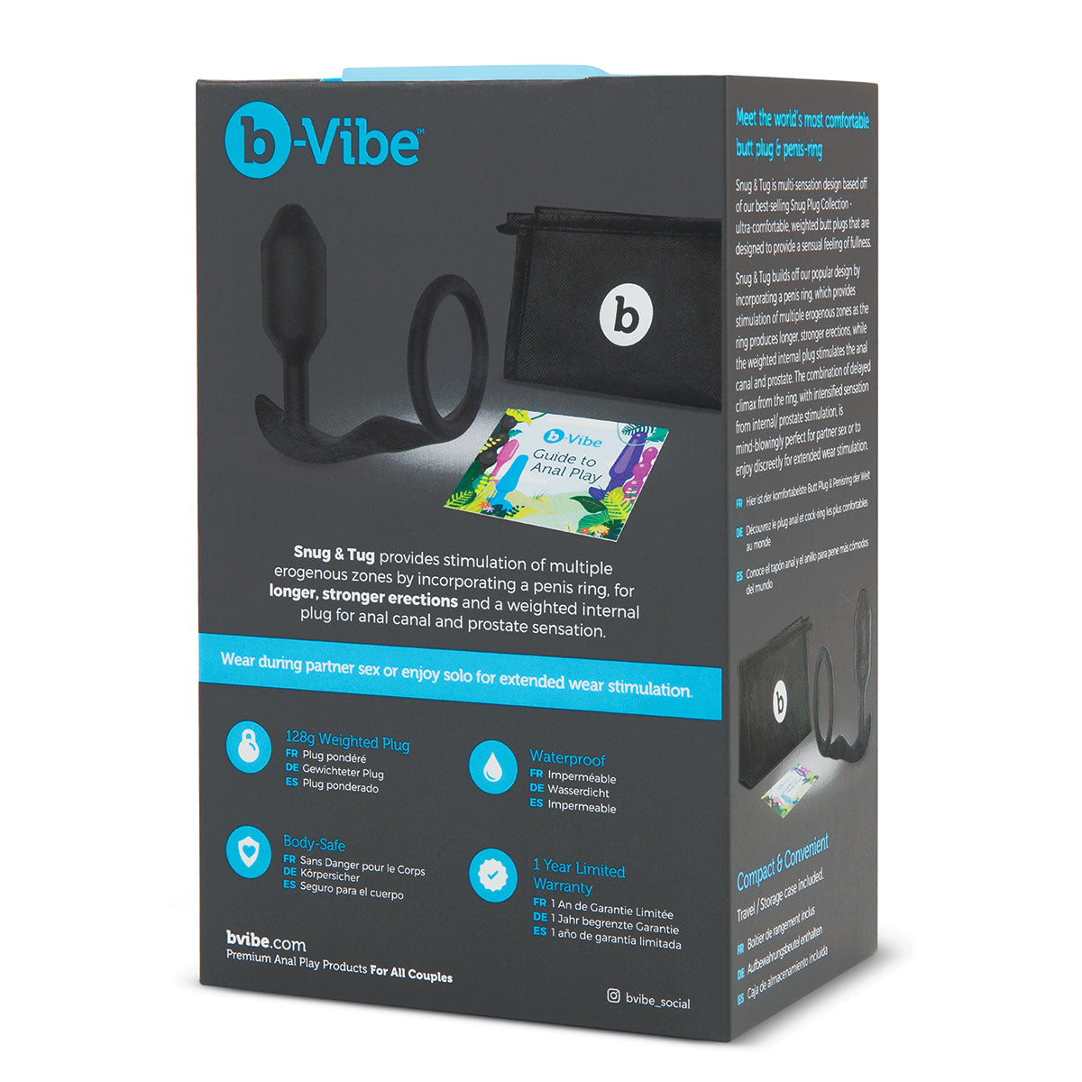 B-Vibe Snug & Tug Ring-Plug – Intimates Adult Boutique Intimates Adult Boutique