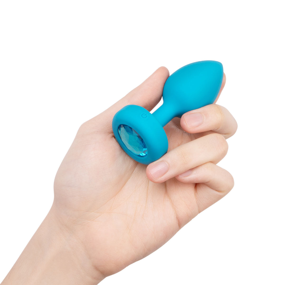 B-Vibe Vibrating Jewel Plug Small-Medium - Aqua Intimates Adult Boutique