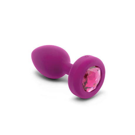 B-Vibe Vibrating Jewel Plug Small-Medium - Fuchsia Intimates Adult Boutique