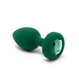 B-Vibe Vibrating Jewel Plug Medium-Large - Emerald Intimates Adult Boutique