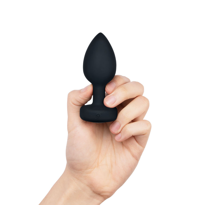 B-Vibe Vibrating Jewel Plug Medium-Large - Black