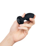 B-Vibe Vibrating Jewel Plug Medium-Large - Black