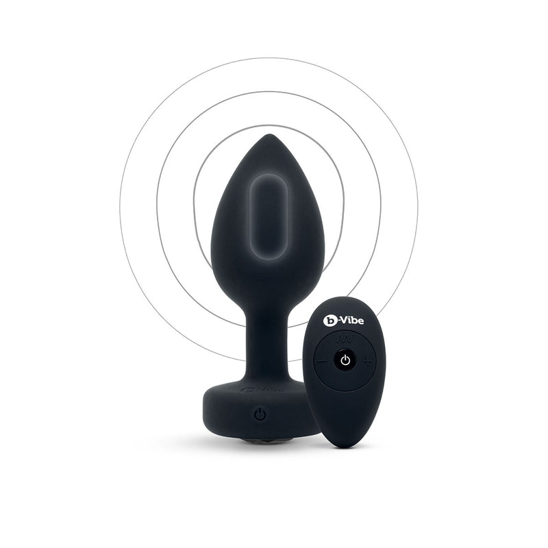 B-Vibe Vibrating Jewel Plug Medium-Large - Black