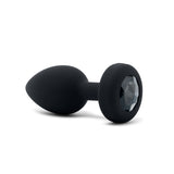 B-Vibe Vibrating Jewel Plug Medium-Large - Black Intimates Adult Boutique