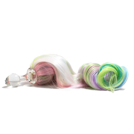 Crystal Delights My Lil Pony Tail - Rainbow - Pastel Rainbow Intimates Adult Boutique