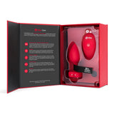 B-Vibe Vibrating Heart Plug Medium/Large - Scarlet Ruby Intimates Adult Boutique