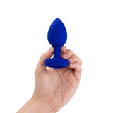 B-Vibe Vibrating Jewel Plug L-XL - Blue Sapphire Intimates Adult Boutique