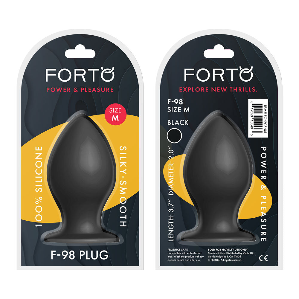 FORTO F-98 Cone Black Medium Intimates Adult Boutique