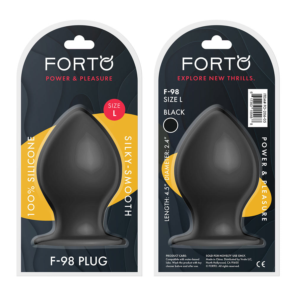 FORTO F-98 Cone Black Large Intimates Adult Boutique