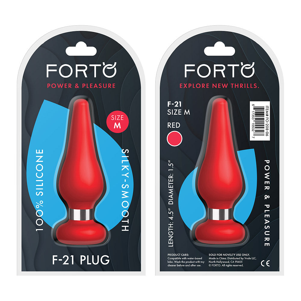 FORTO F-21 TearDrop Red Medium Intimates Adult Boutique