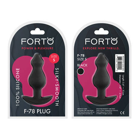 FORTO F-78 Pointee Plug Black Small Intimates Adult Boutique