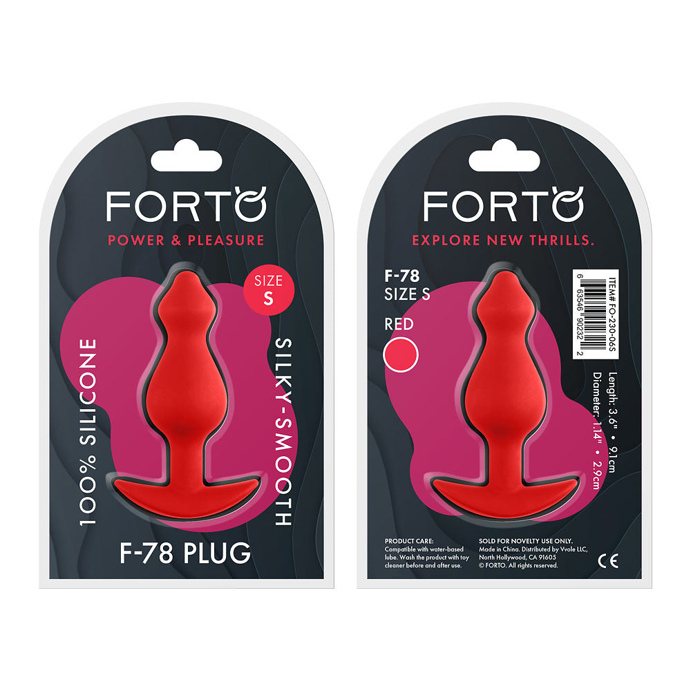 FORTO F-78 Pointee Plug Red Small Intimates Adult Boutique