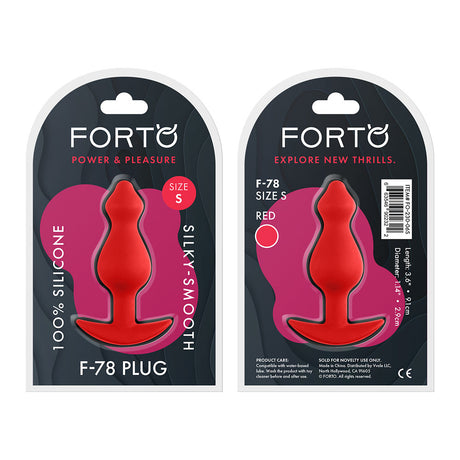 FORTO F-78 Pointee Plug Red Small Intimates Adult Boutique