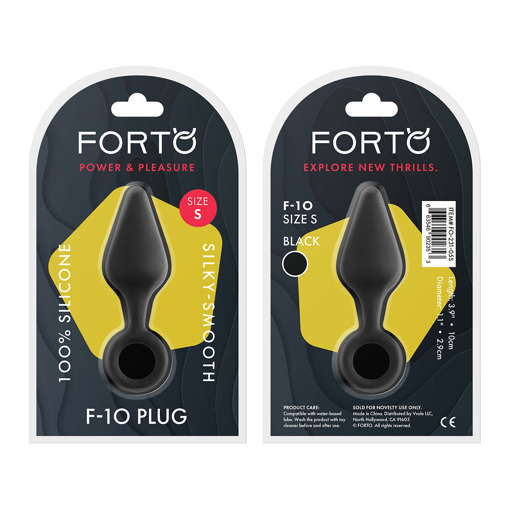 FORTO F-10 Plug-Pull Ring Black Small Intimates Adult Boutique