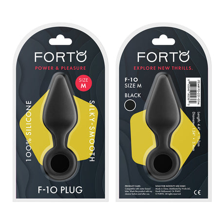 FORTO F-10 Plug-Pull Ring Black Medium Intimates Adult Boutique