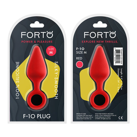FORTO F-10 Plug-Pull Ring Red Medium Intimates Adult Boutique