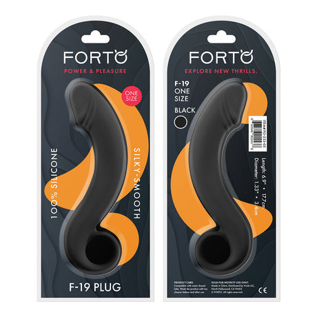 FORTO F-19 Plug Black Intimates Adult Boutique