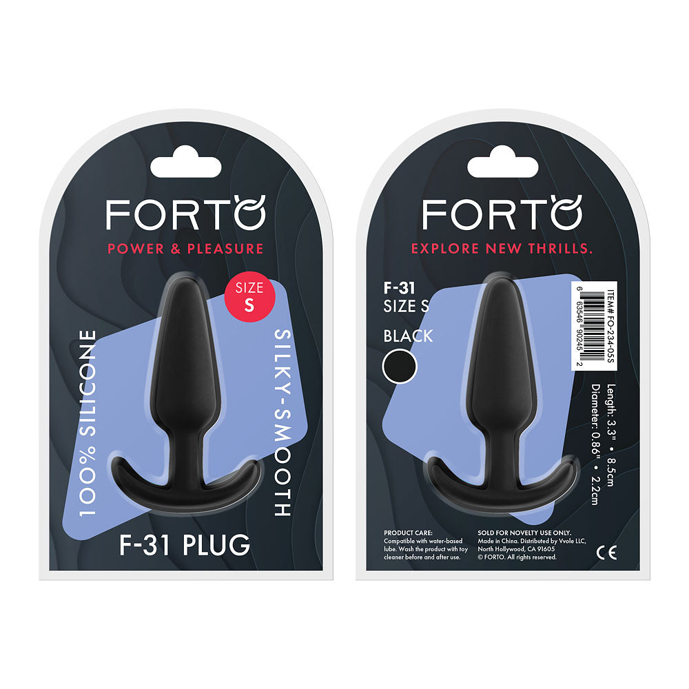 FORTO F-31 Plug Black Small Intimates Adult Boutique