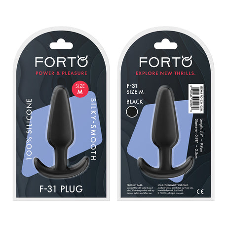 FORTO F-31 Plug Black Medium Intimates Adult Boutique