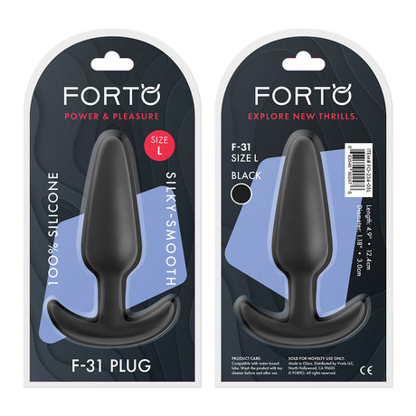FORTO F-31 Plug Black Large Intimates Adult Boutique