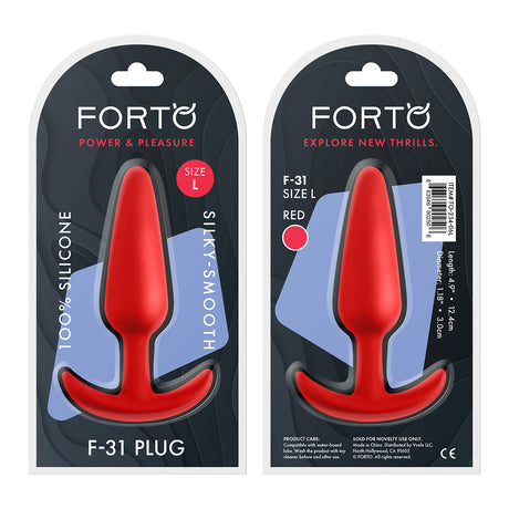 FORTO F-31 Plug Red Large Intimates Adult Boutique