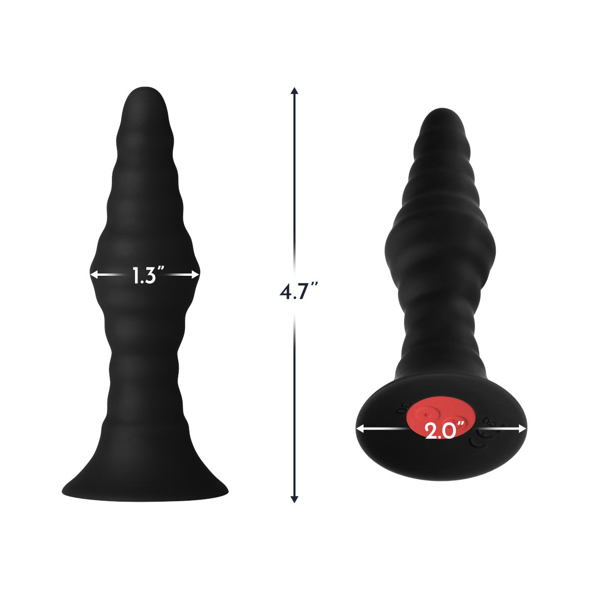 FORTO Vibrating Small Remote Ribbed Plug Intimates Adult Boutique