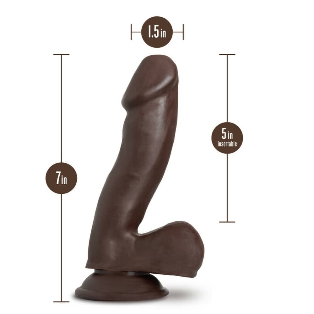 Au Naturel Troy 6in Dildo Chocolate Intimates Adult Boutique