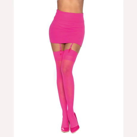 Sheer Thigh High Hot Pink O/s Intimates Adult Boutique