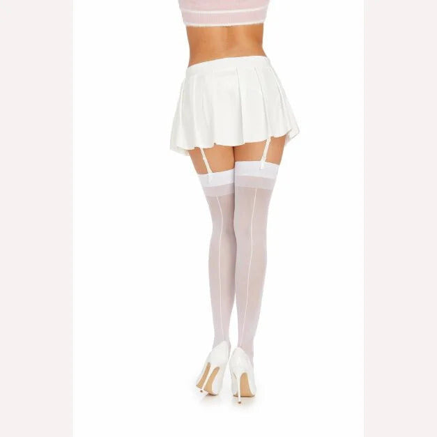 Sheer Thigh High White O/s Intimates Adult Boutique